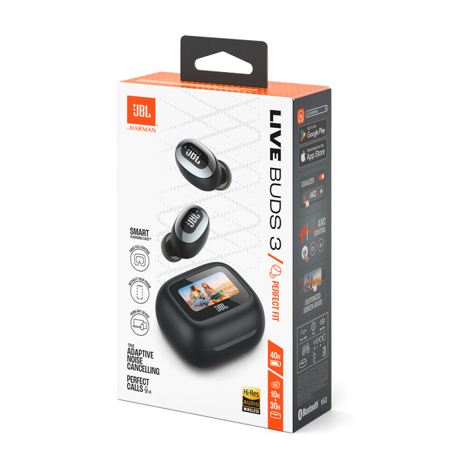 JBL Live Buds 3 - Black - True wireless Noise Cancelling bud-type earbuds - Detailshot 15 image number null